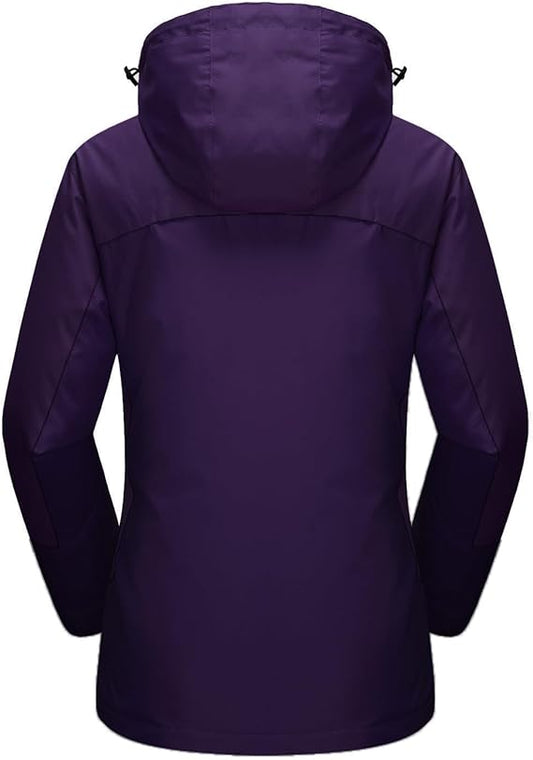 MAGCOMSEN Women's 3-in-1 Winter Coats Snow Ski Jacket Waterproof Windproof Fleece Lined Winter Jacket Parka