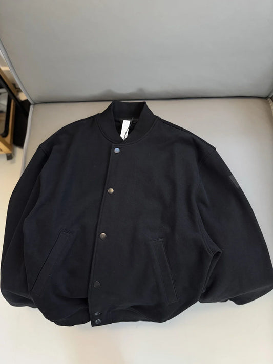 Women Casual Baseball Jacket Soft Long Sleeve Button Front Bomber Coat Ribbed Cuff Lightweight Autumn Winter Outerwear for Daily