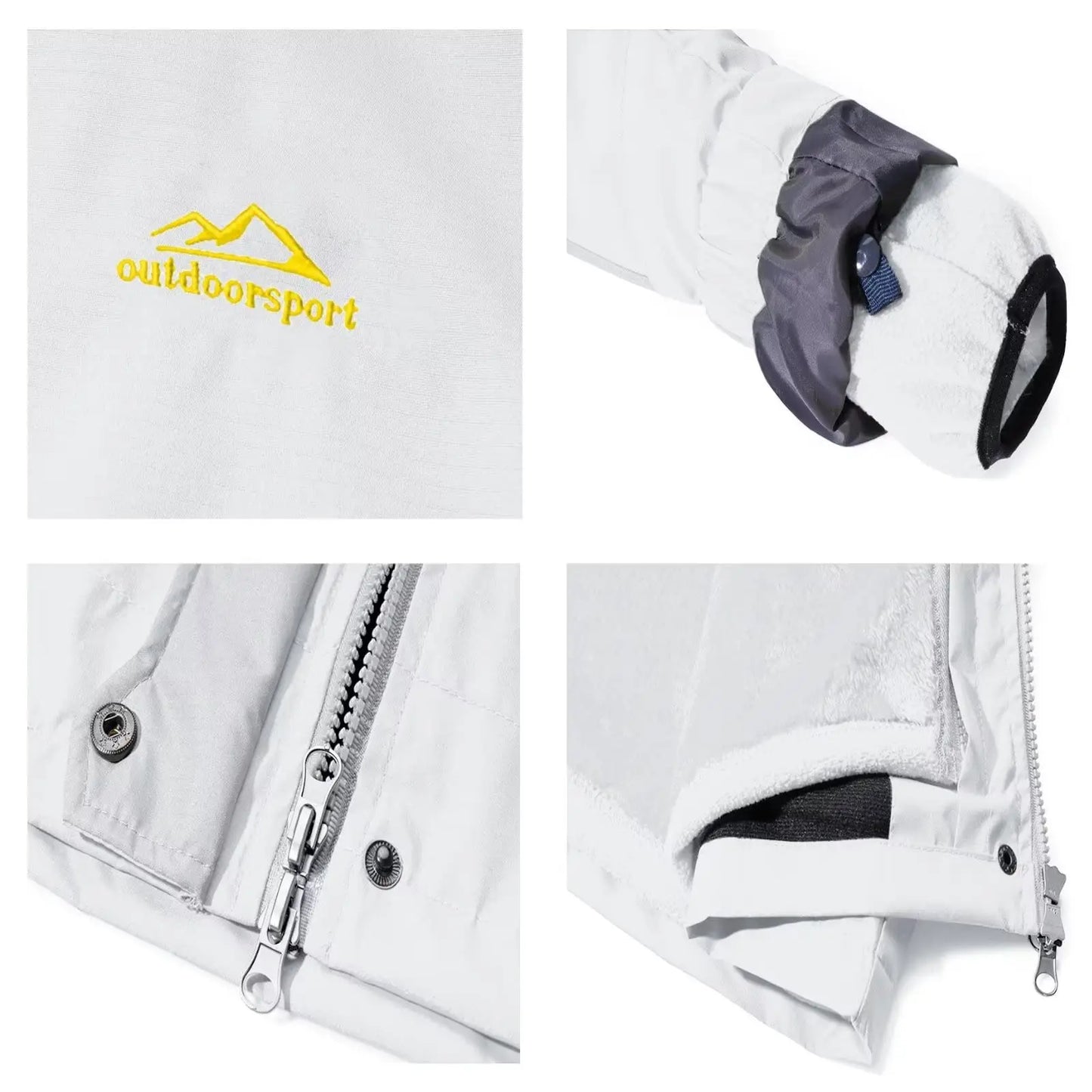 TACVASEN 3 in 1 Snow Mountain Jacket Women Winter Coats Waterproof Windproof Fleece Lined Ski Hiking Jackets Parka Hodded Coats