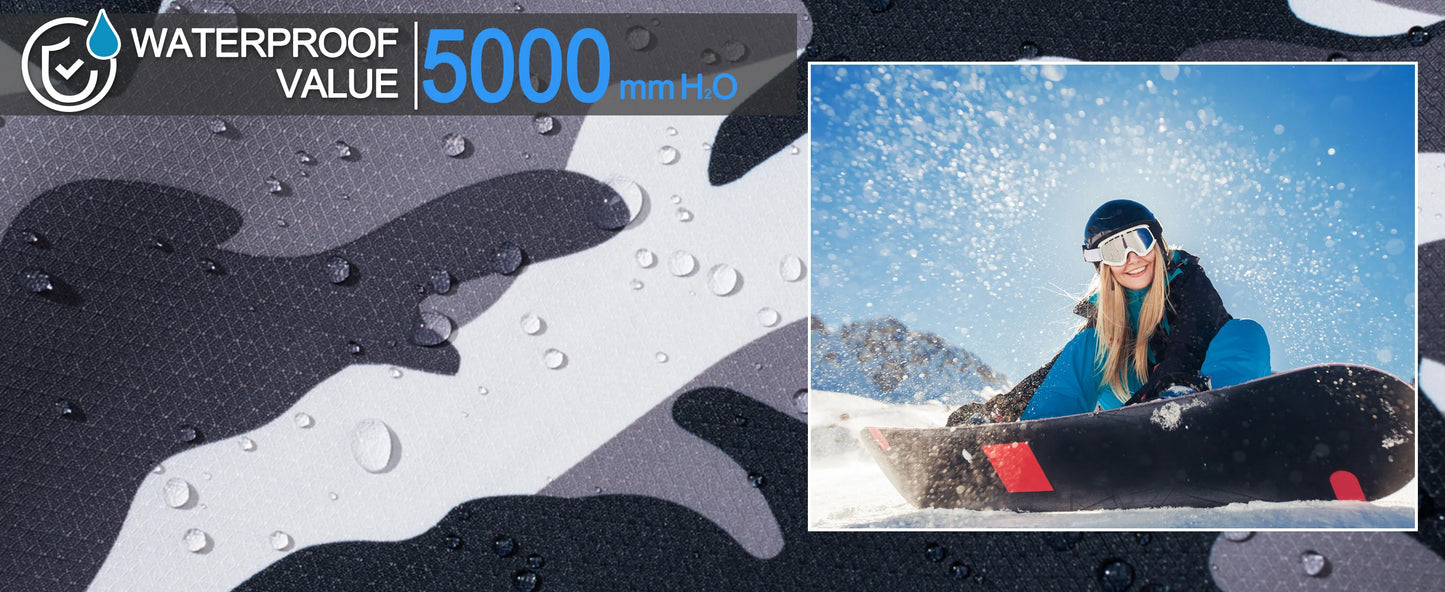 TACVASEN 3 in 1 Snow Mountain Jacket Women Winter Coats Waterproof Windproof Fleece Lined Ski Hiking Jackets Parka Hodded Coats