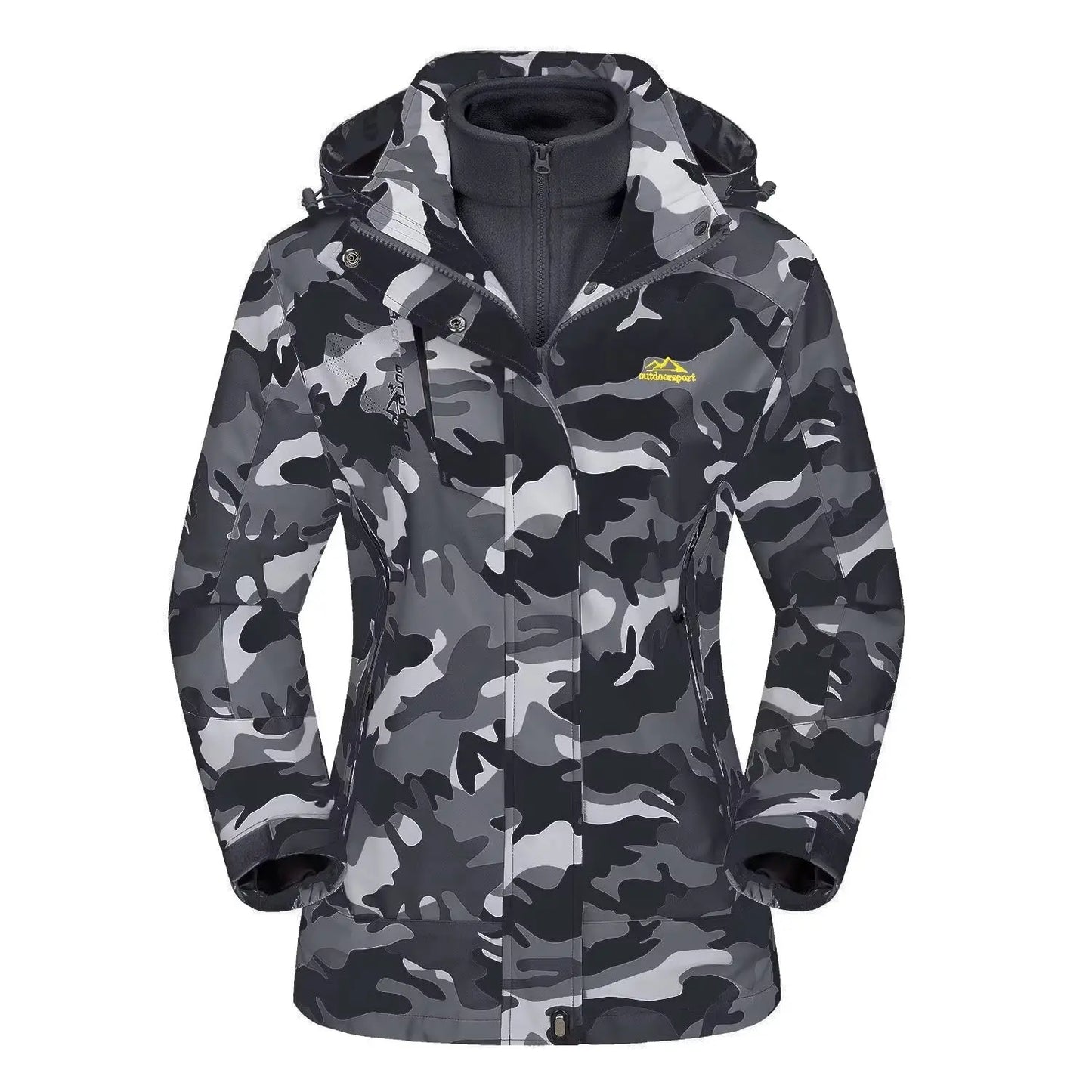 TACVASEN 3 in 1 Snow Mountain Jacket Women Winter Coats Waterproof Windproof Fleece Lined Ski Hiking Jackets Parka Hodded Coats