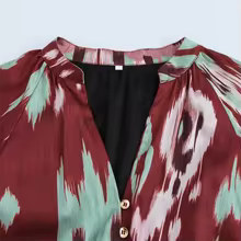 2024 RARF Winter New Product Women's Fashion Casual V-neck Belt Printed Long Sleeve Midi Long Style Slimming Dress